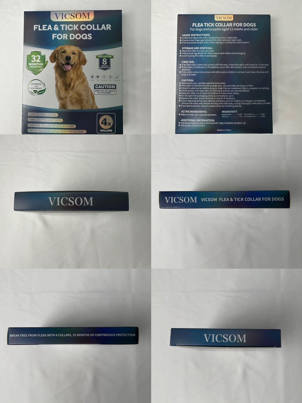 Flea Collar for Dogs 4 Pack G909953
