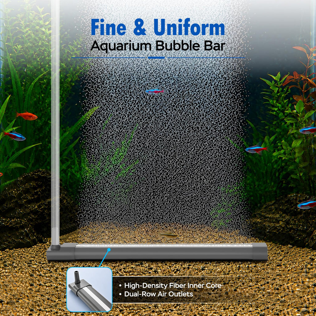 Aquarium Air Bubble Strip, Fine Bubble Wall Air Stone Bar (6.3 Inch) N385