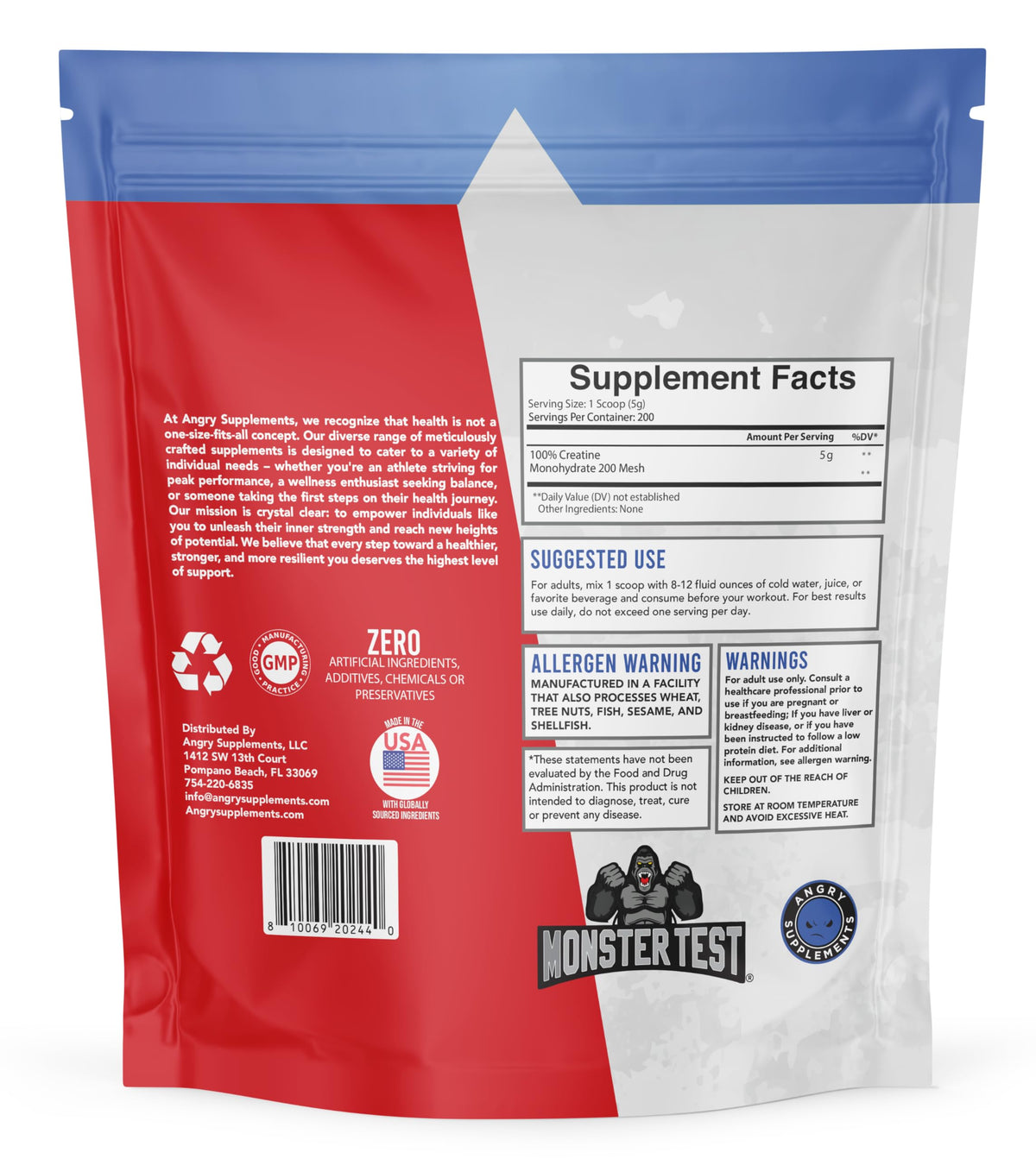 Unflavored Creatine Monohydrate Powder 1 Kilo P979047
