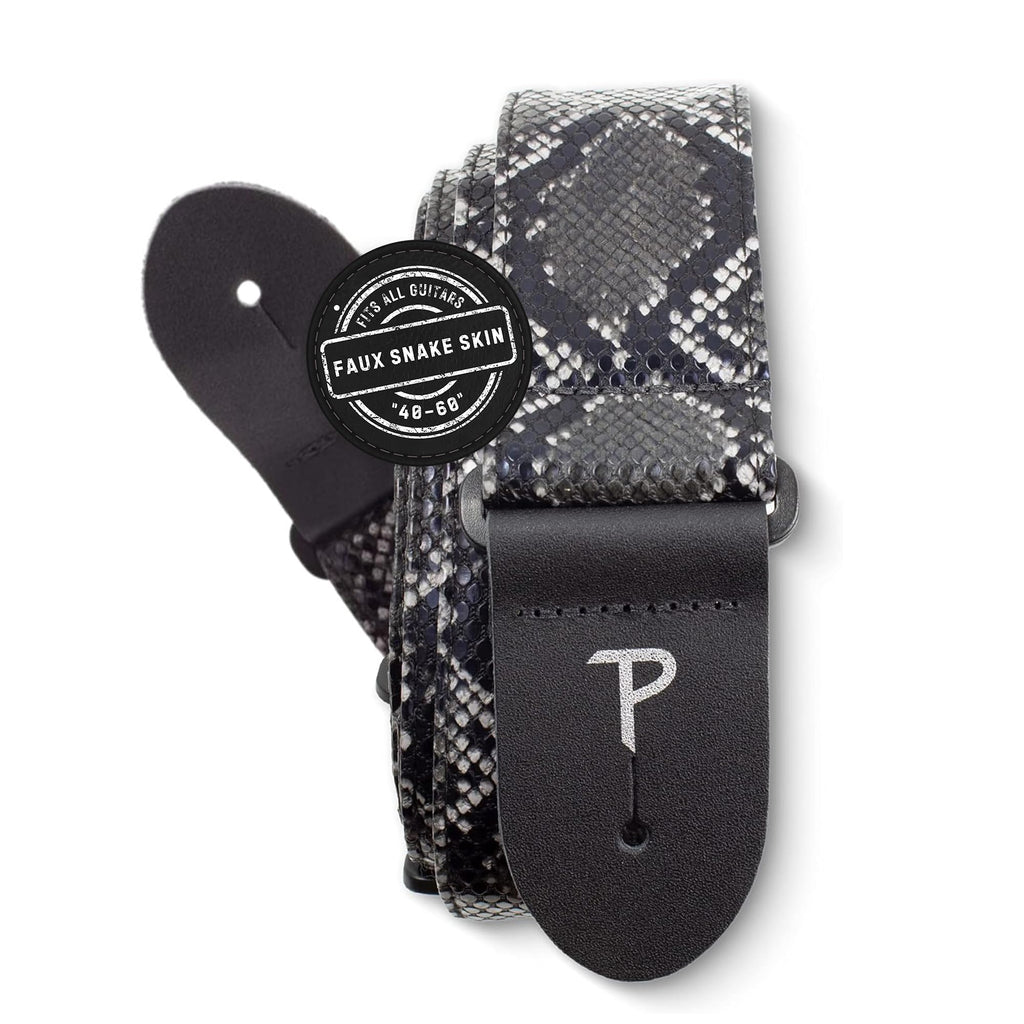 Faux Snake Skin Jacquard Patterned Non-Slip Guitar Strap F189297