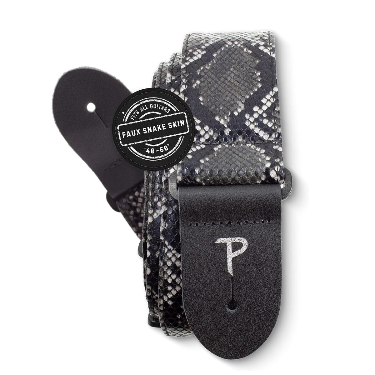 Faux Snake Skin Jacquard Patterned Non-Slip Guitar Strap F189297