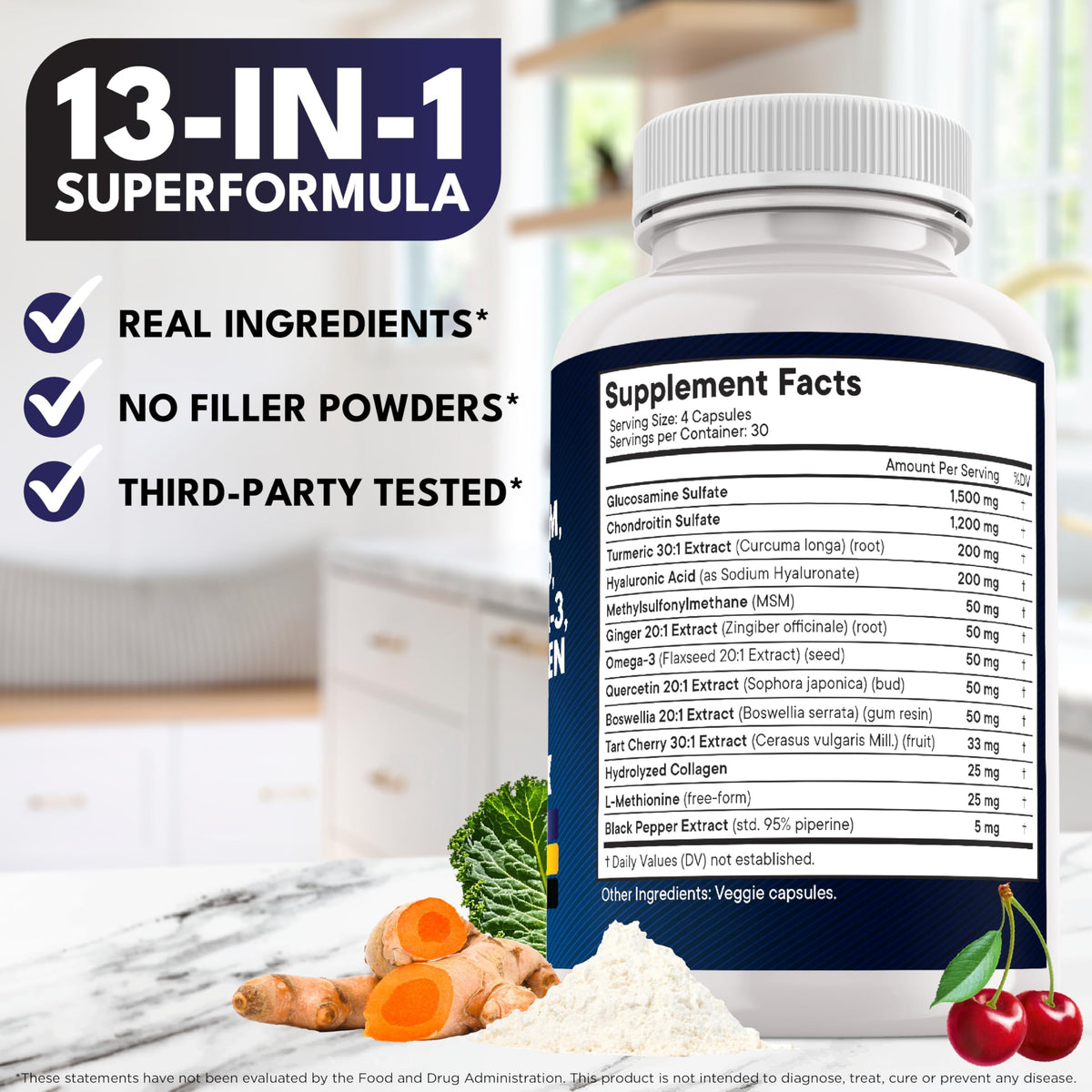 Glucosamine Chondroitin MSM Turmeric Collagen 240 Count J29813