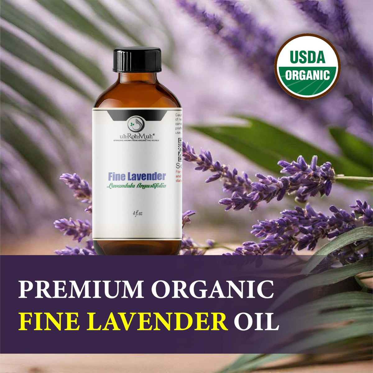 Organic Lavender Essential Oil 4 Fl Oz V584141