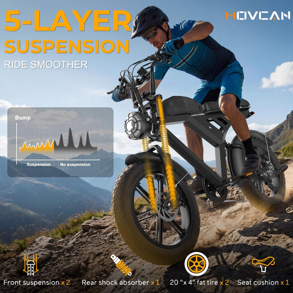 1000W Electric Bike 20" Fat Tire 7-Speed S91770