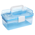 10 Inch Blue Plastic Storage Box with Removable Tray A220