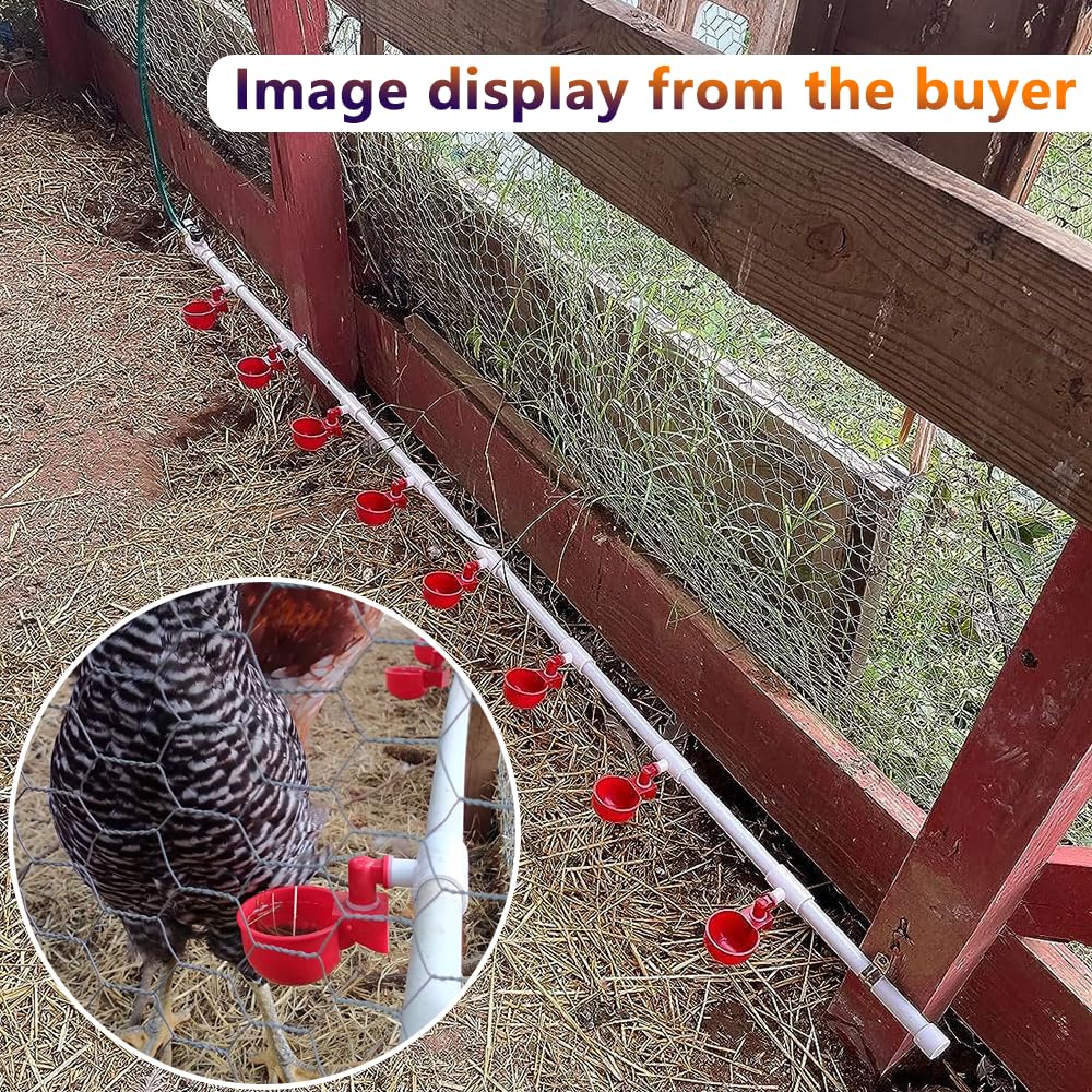 Automatic Chicken Watering System with PVC Pipe R37190