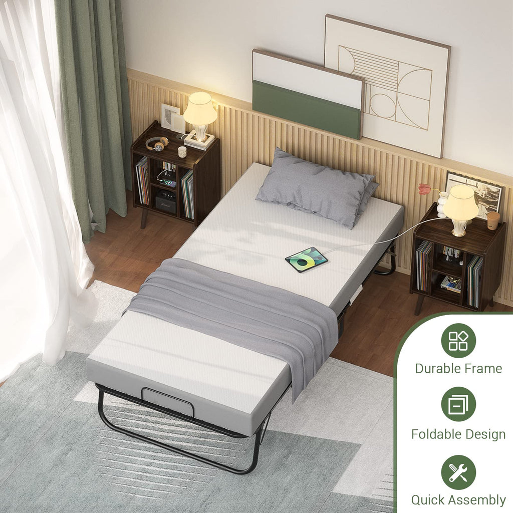 75" x 31" Folding Bed with Memory Foam Mattress C813