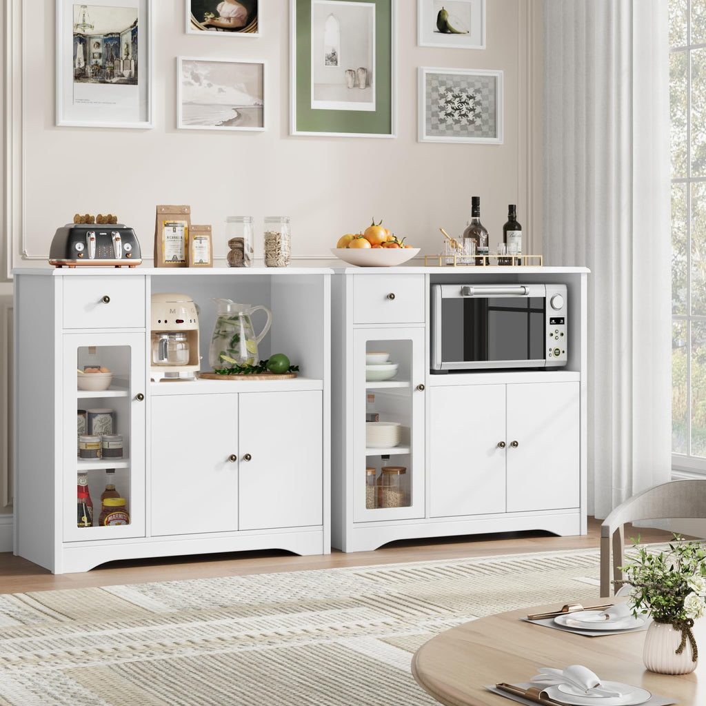 White Microwave Cabinet X4386