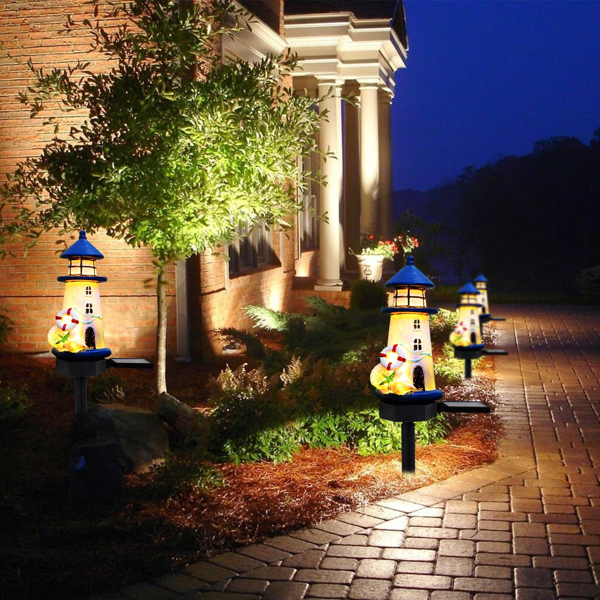 Blue Waterproof Solar Powered Garden Stake Light R58082