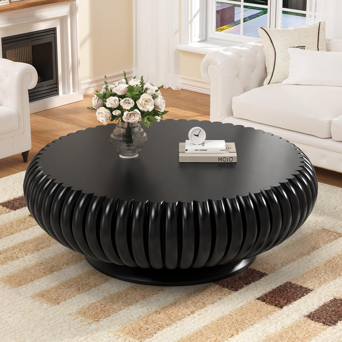 Round Fluted Drum Coffee Table P554407