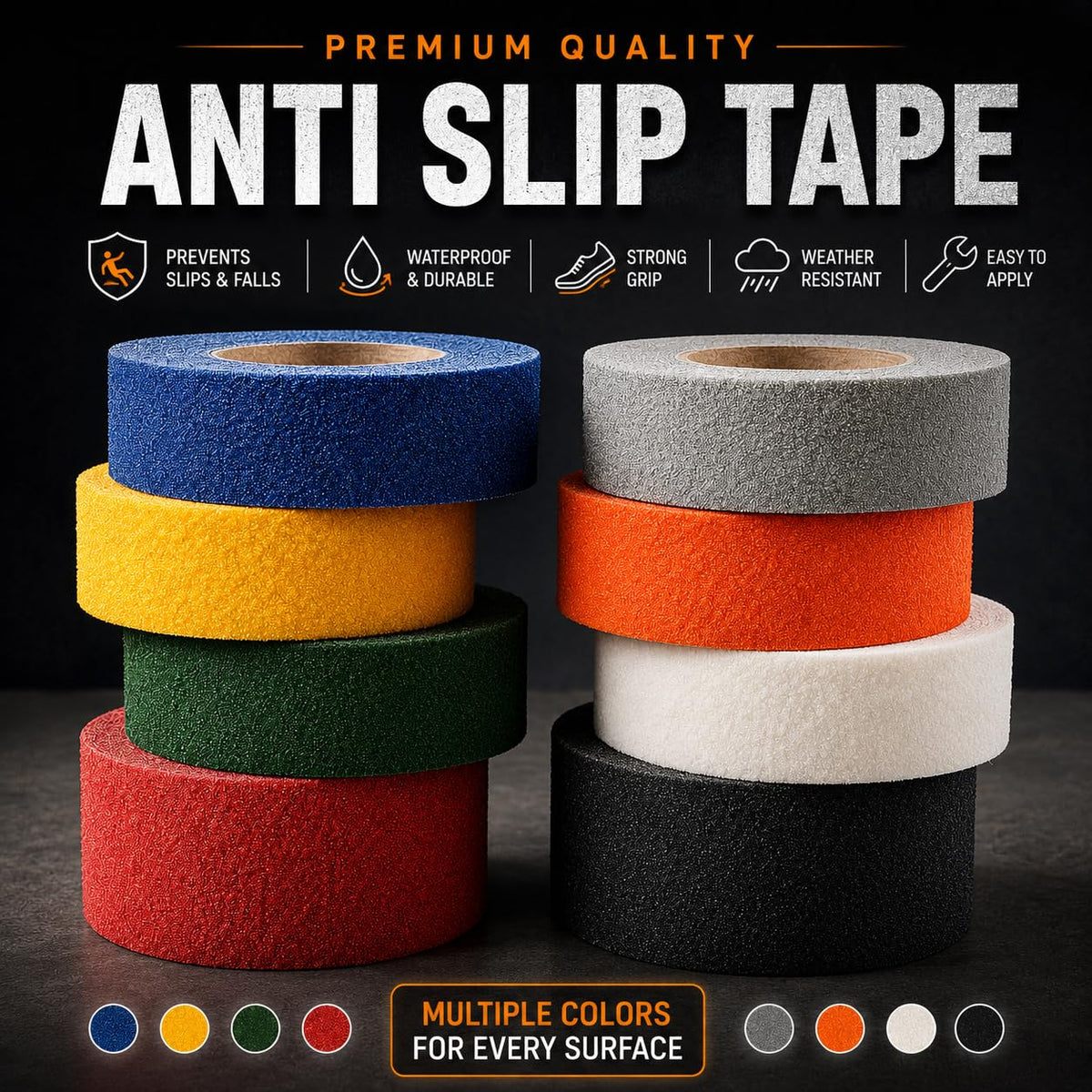 Gray 1 inch x 30 ft Anti Slip Tape A181562