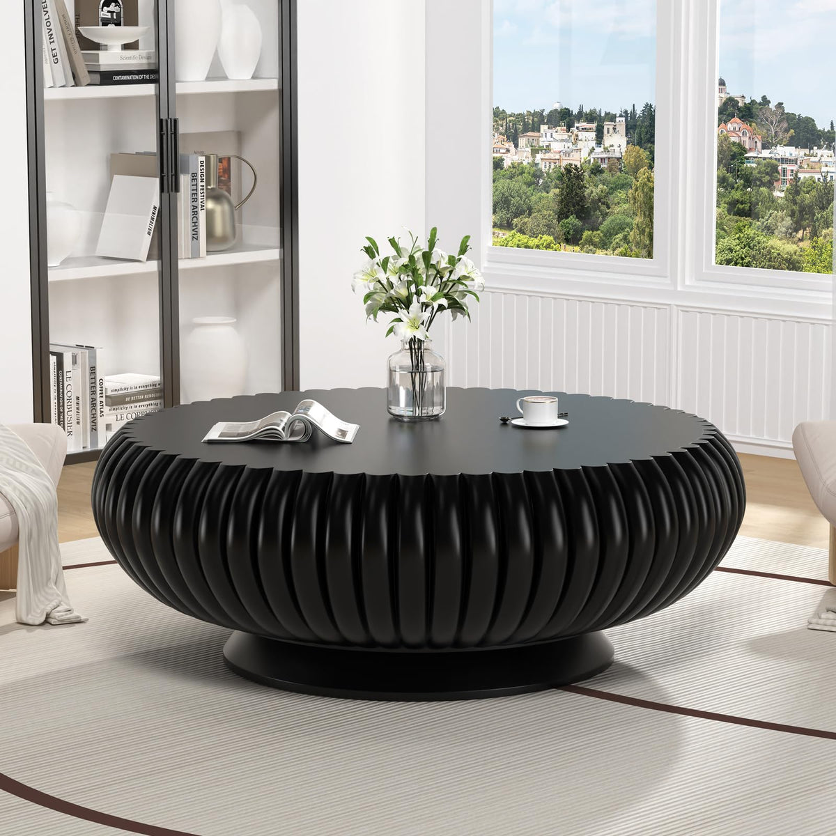 Round Fluted Drum Coffee Table P554407