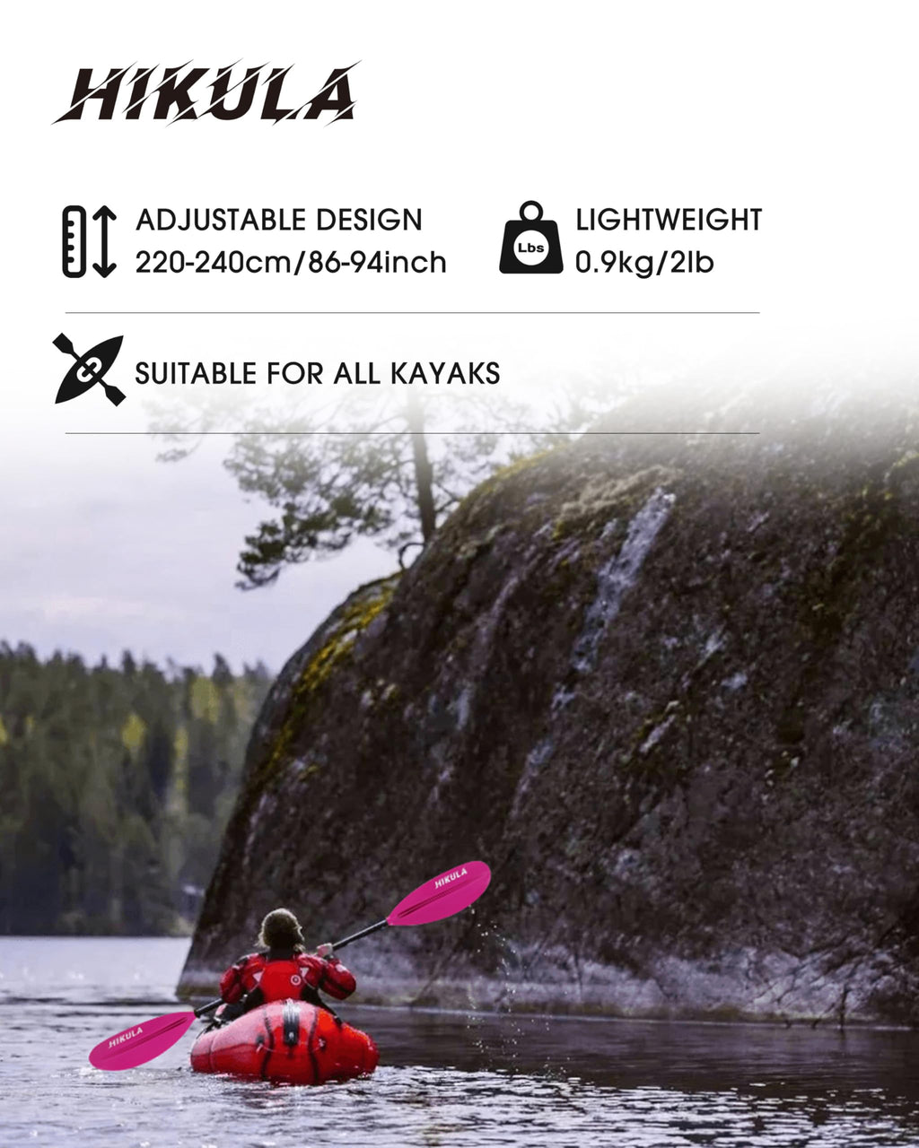 Adjustable Floating Kayak Paddles 3 Piece R563
