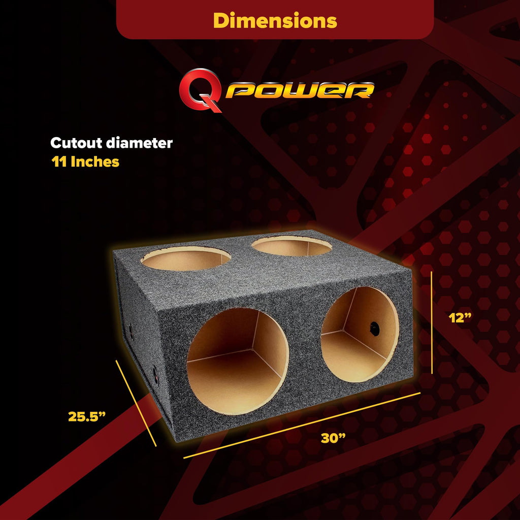 12 Inch 4 Hole Sealed Divided Speaker Box Subwoofer Enclosure P3693