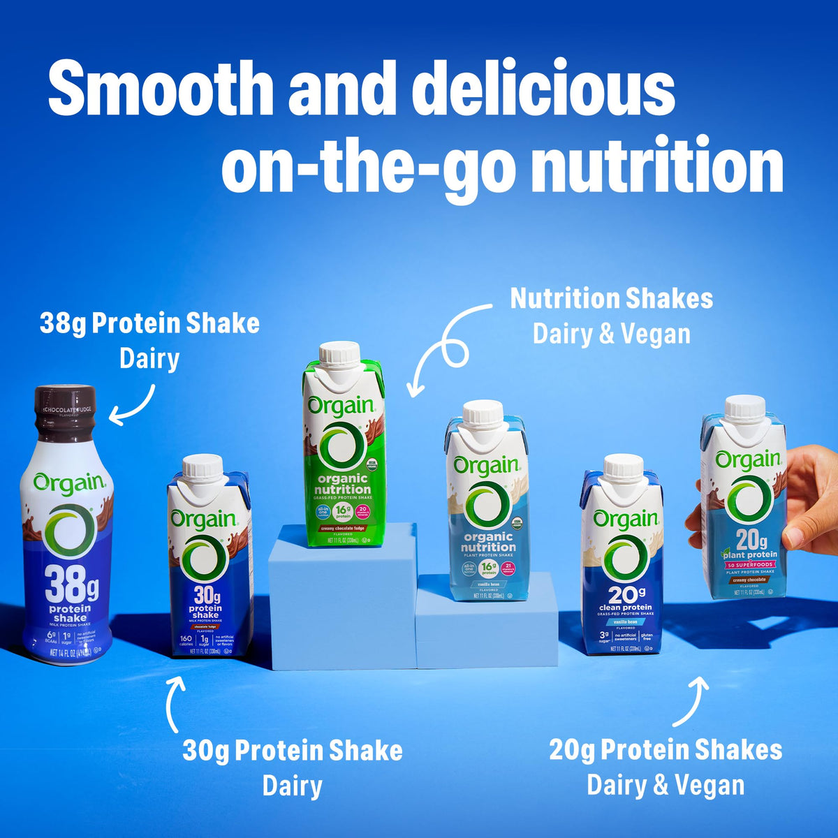 Organic Vegan 16g Protein Shake, Chocolate, 11 oz, 12pk A956