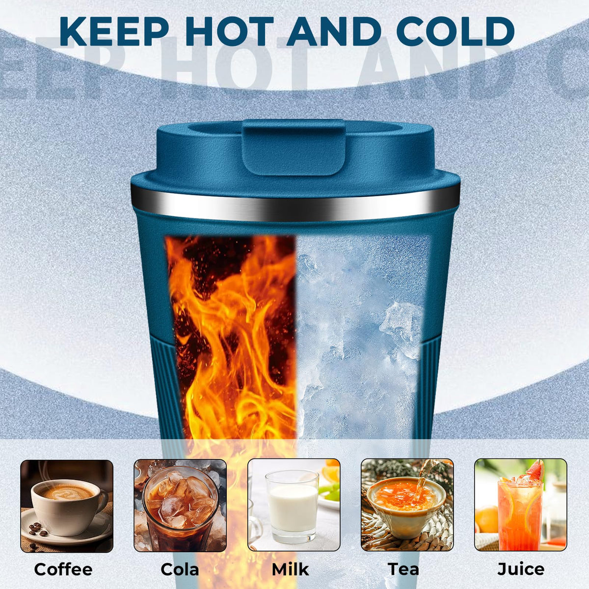 17 oz Stainless Steel Insulated Coffee Tumbler A4676