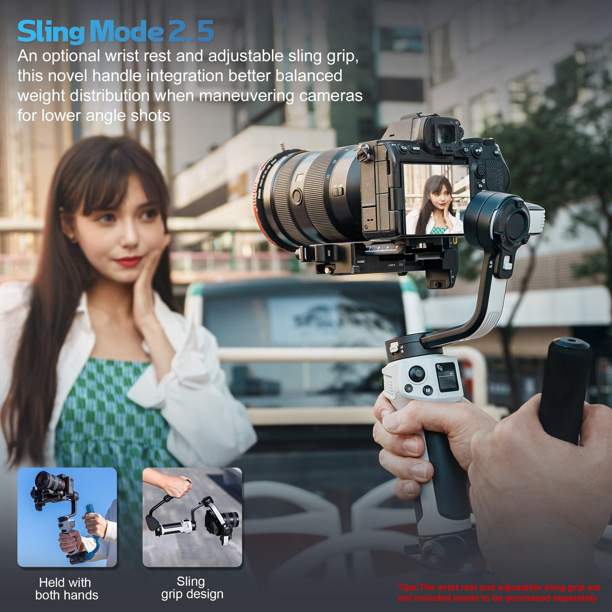 Lightweight 3-Axis Camera Gimbal Stabilizer H341