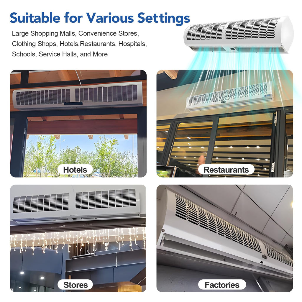 Wall Mounted Air Curtain 36 Inch Adjustable 2 Speed Y2306