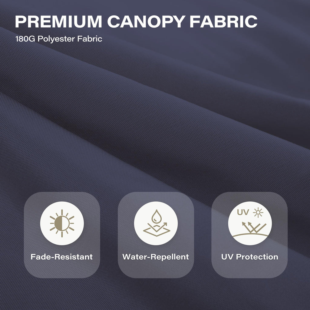 13' x 11' Navy Blue Outdoor Patio Gazebo with Mosquito Netting P186271