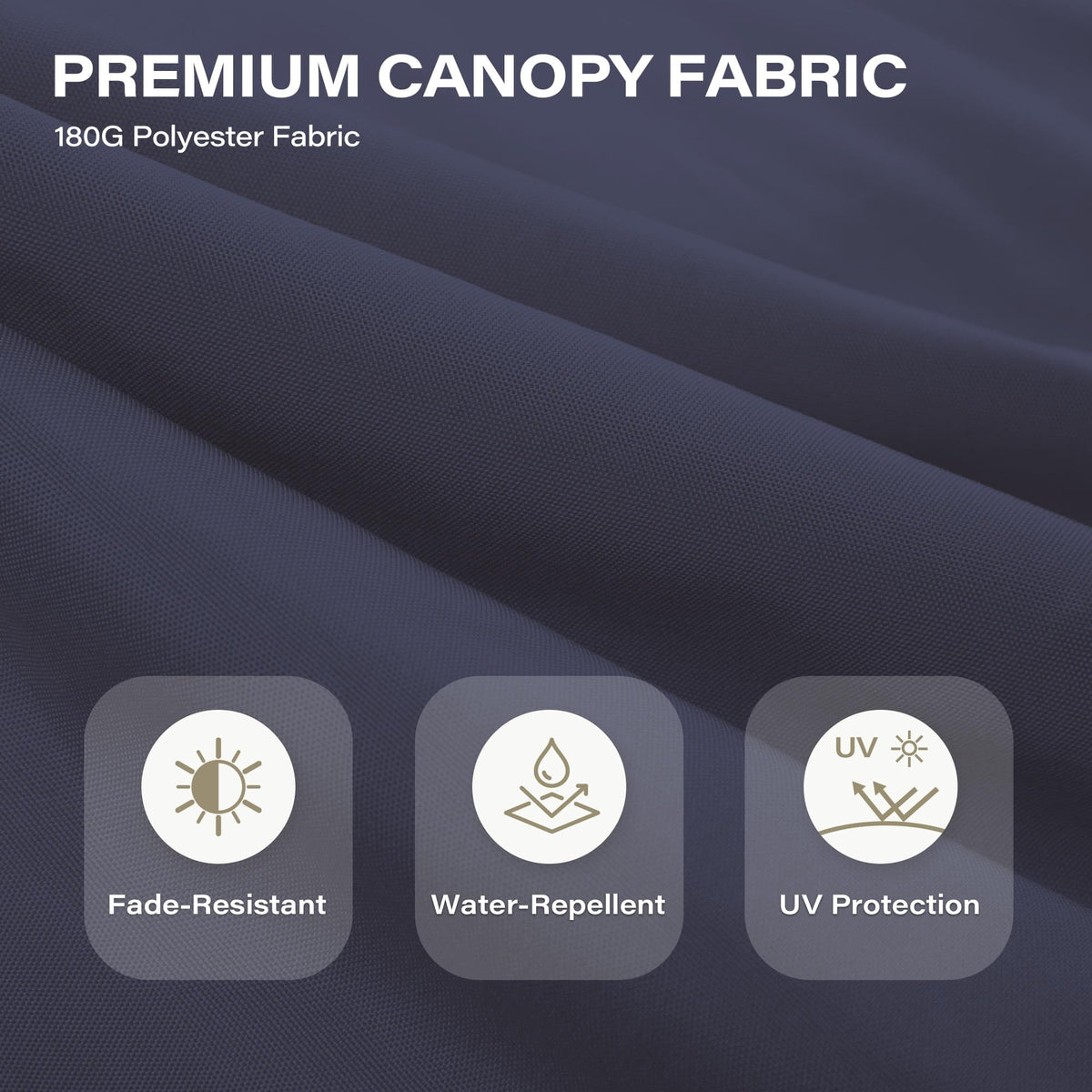 13' x 11' Navy Blue Outdoor Patio Gazebo with Mosquito Netting P186271
