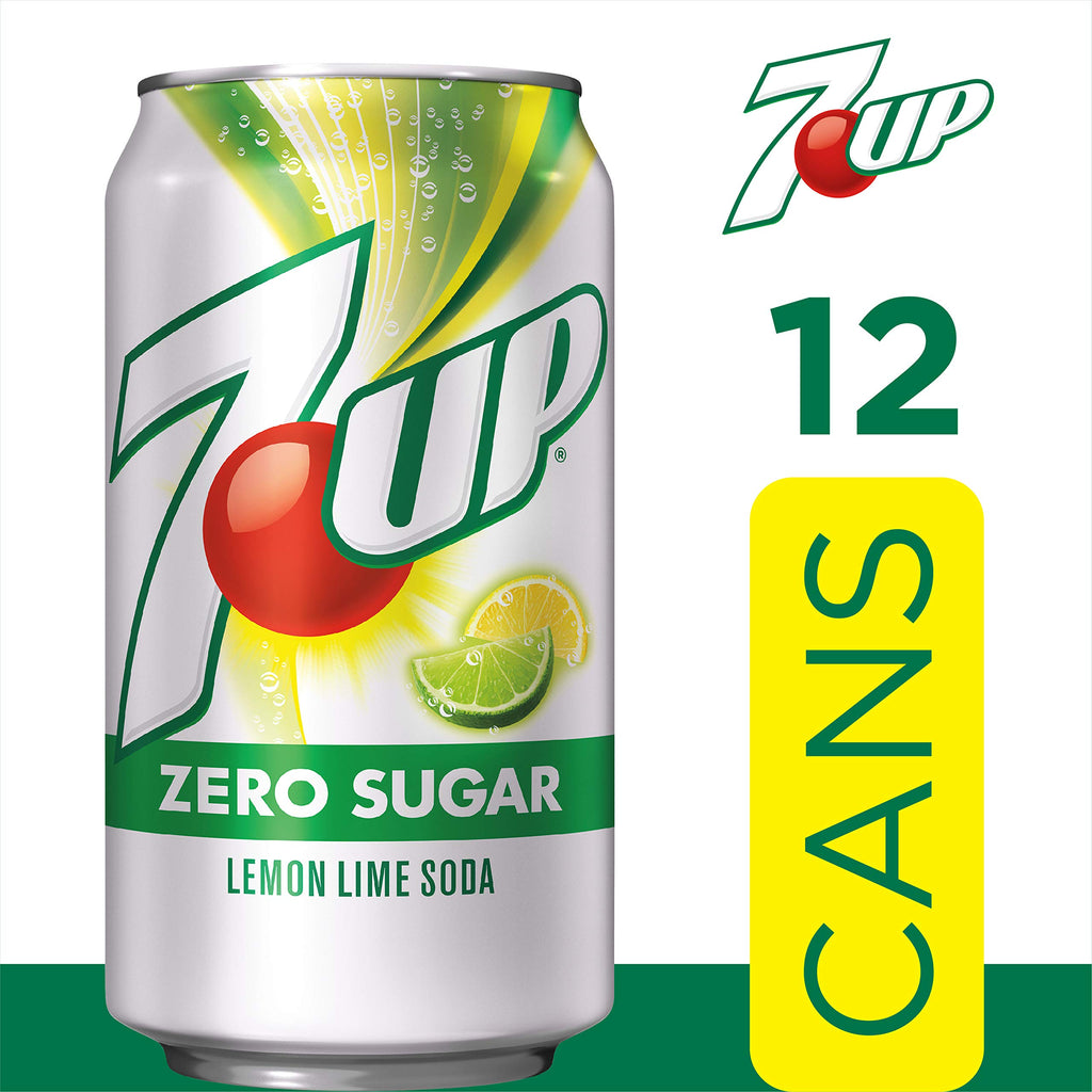 Zero Sugar 7-Up Soda, 12 Oz (Pack of 24) A374000