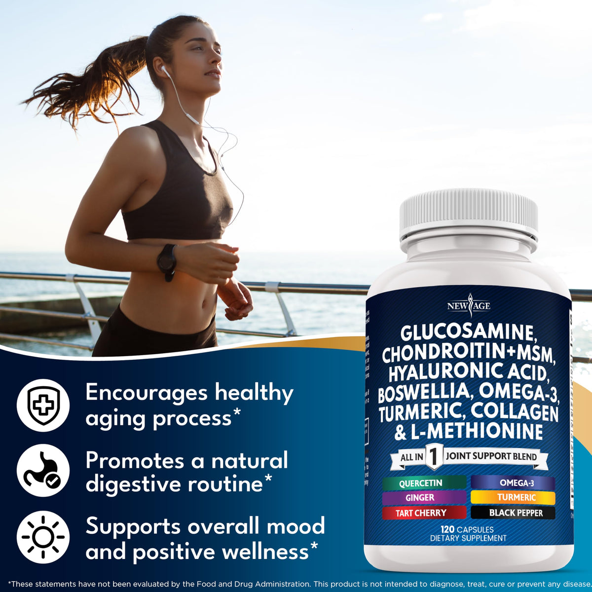 Glucosamine Chondroitin MSM Turmeric Collagen 240 Count J29813