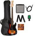 3-Color Sunburst Precision Bass with Amplifier, Cable, Gig Bag, Tuner, Strap U496