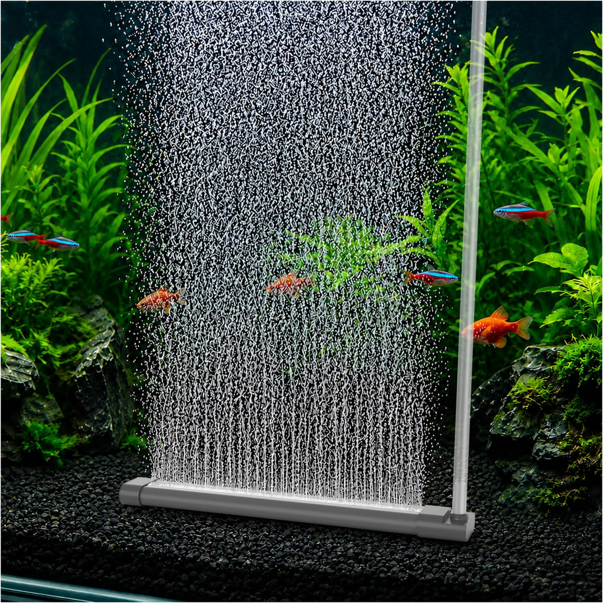 Aquarium Air Bubble Strip, Fine Bubble Wall Air Stone Bar (6.3 Inch) N385