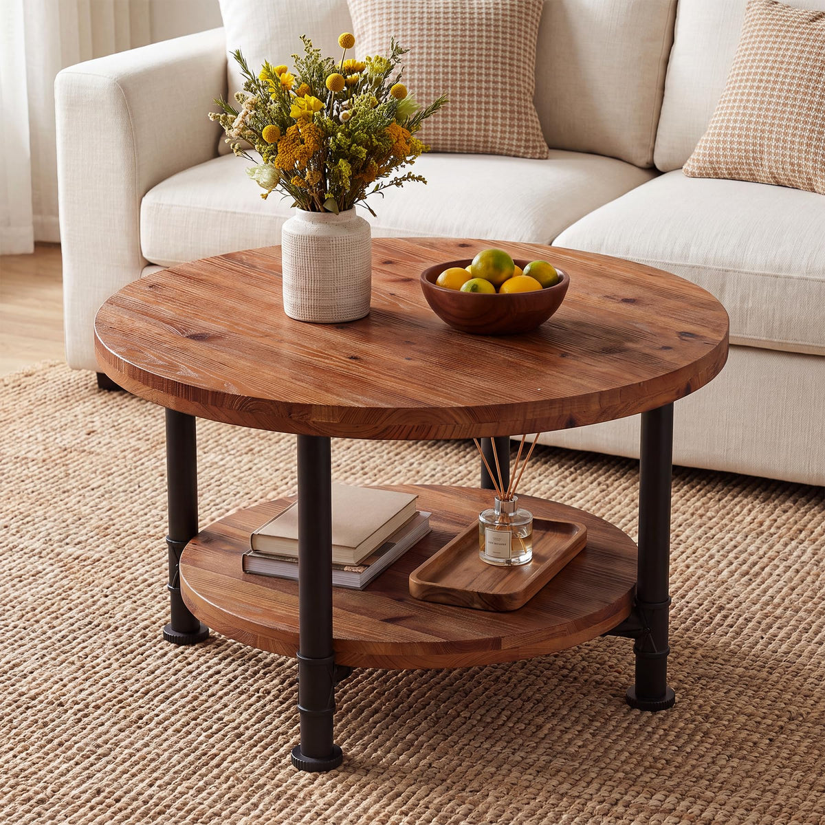 Solid Wood Round Coffee Table R636511