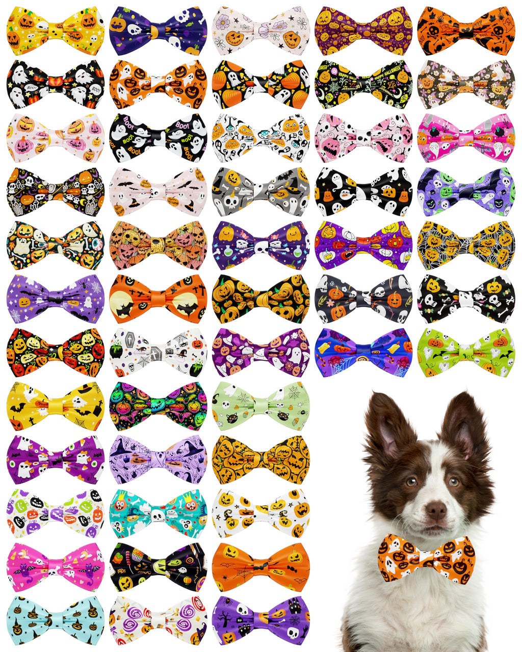 50 Pack Dog Bowties Z906