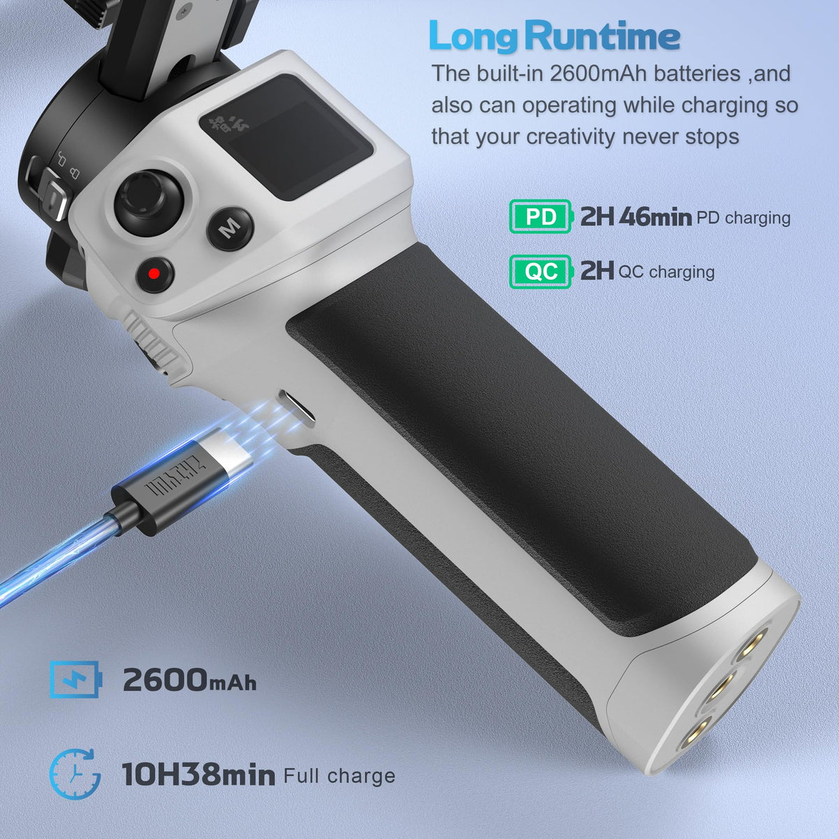 Lightweight 3-Axis Camera Gimbal Stabilizer H341