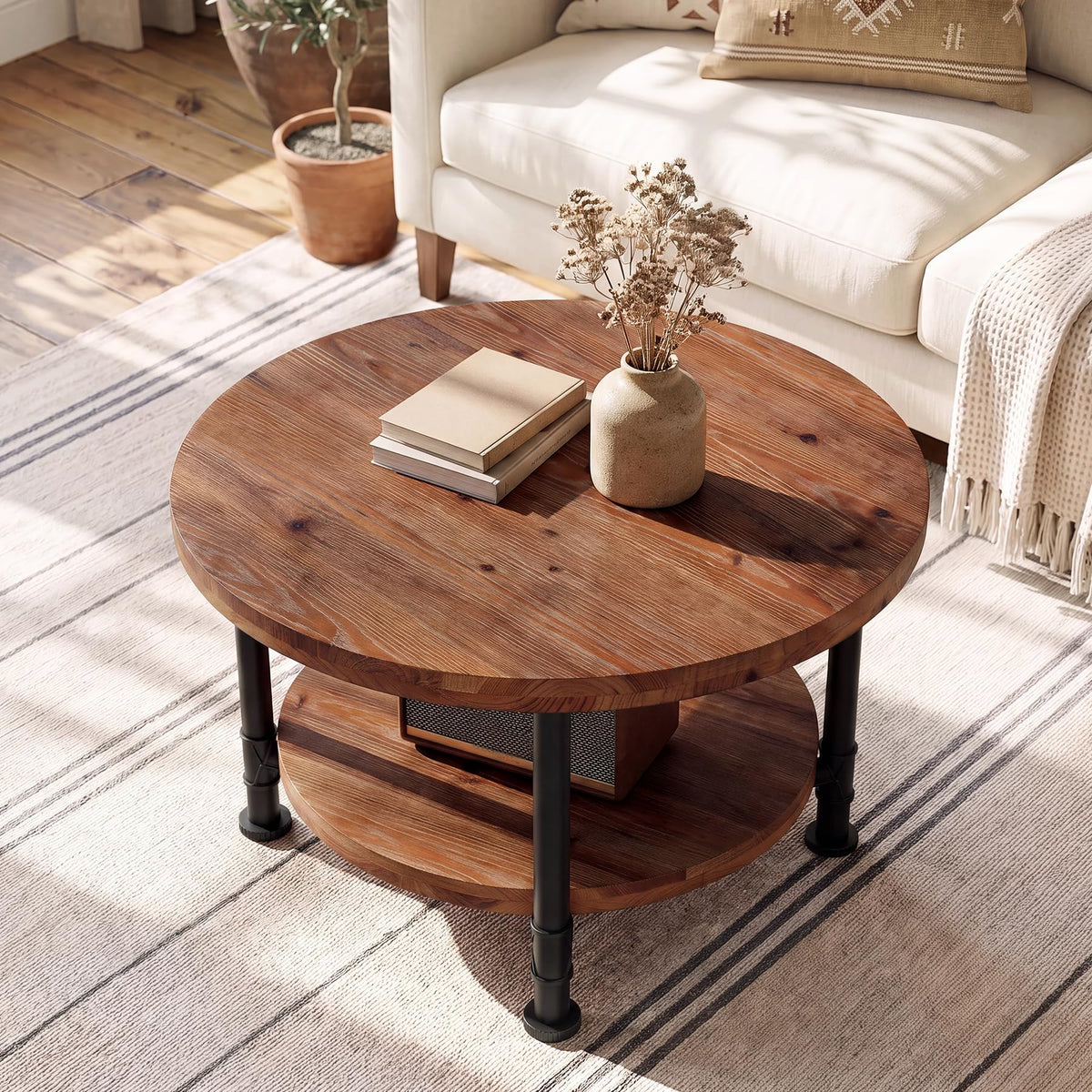 Solid Wood Round Coffee Table R636511