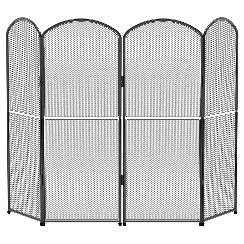 Black Foldable Fireplace Screen A170