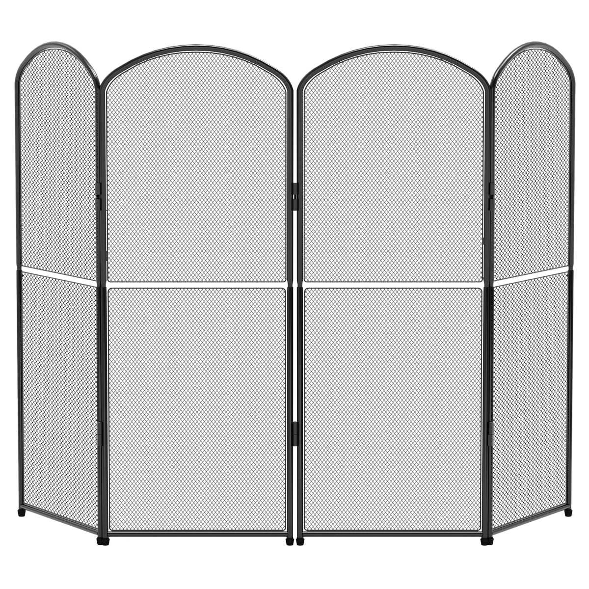 Black Foldable Fireplace Screen A170