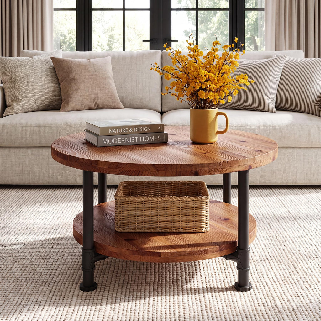 Solid Wood Round Coffee Table R636511